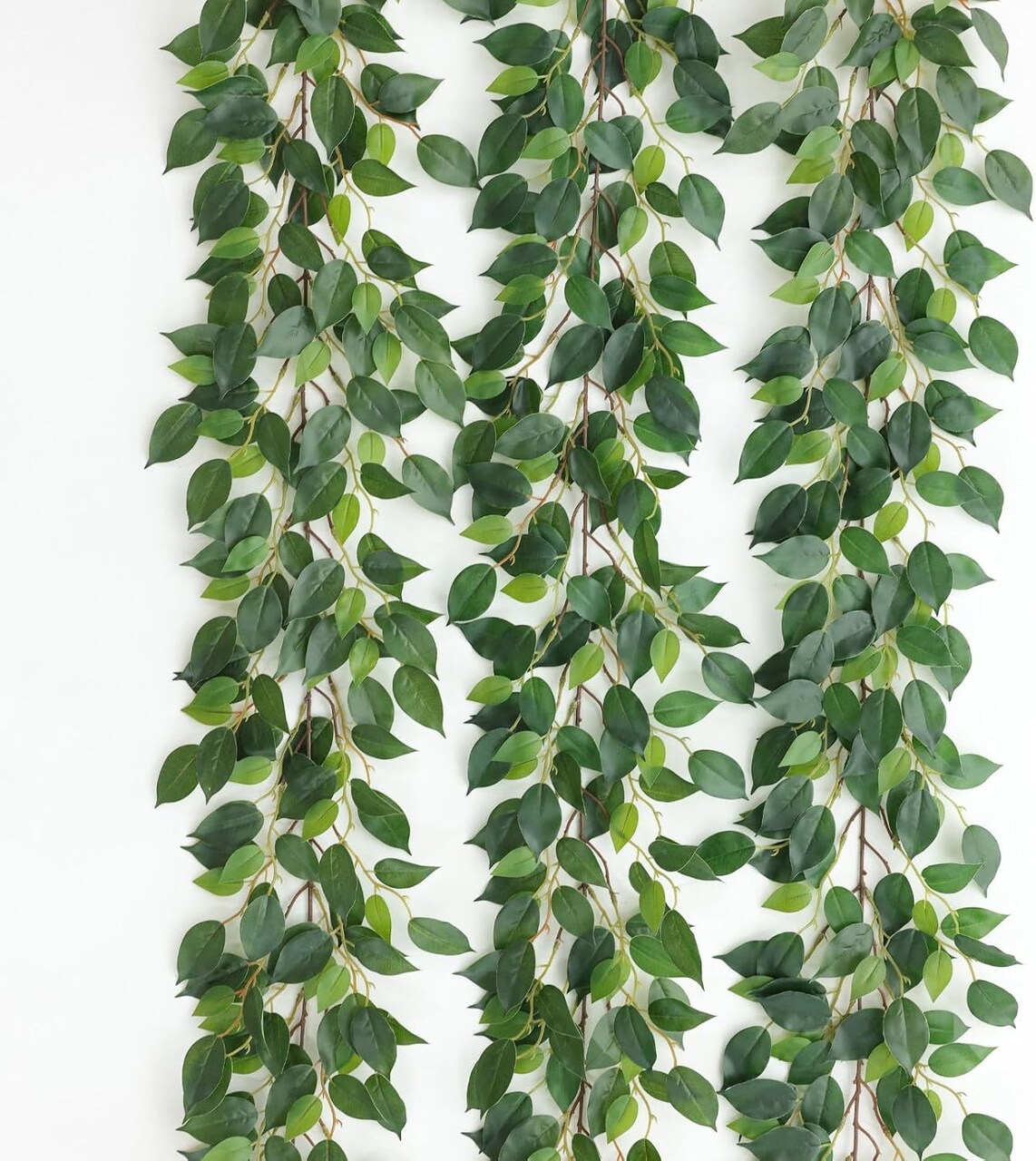 3 Packs Artificial Vines Garland 78'' Fake Ficus Vine (Green)